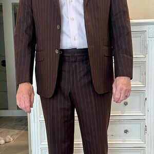 Robert Talbott Brown Striped Blazer